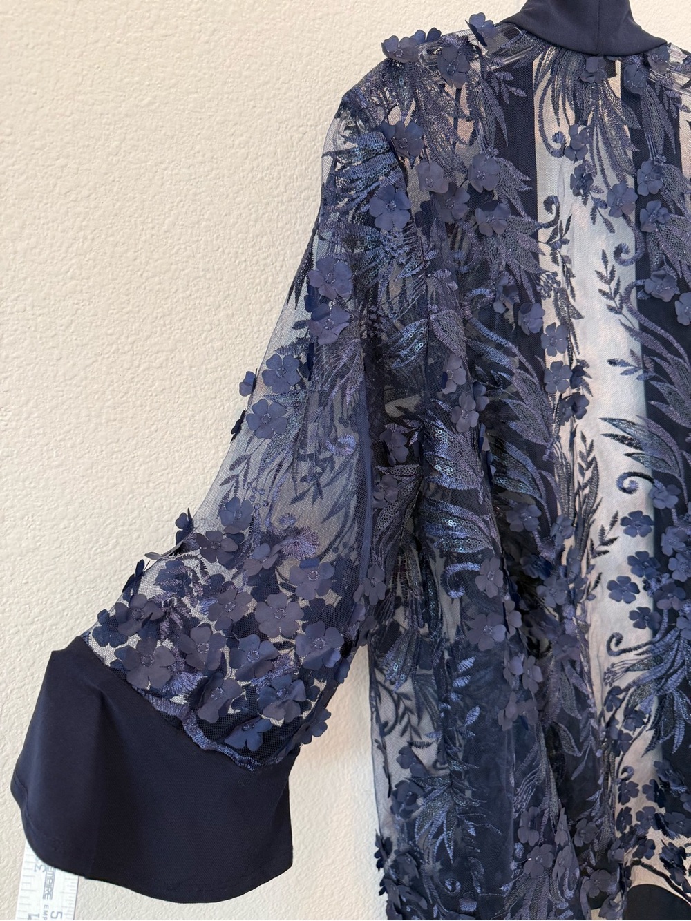 R &M Richards lace jacket elegant dressy navy blue size 16 preloved - Picture 3 of 10